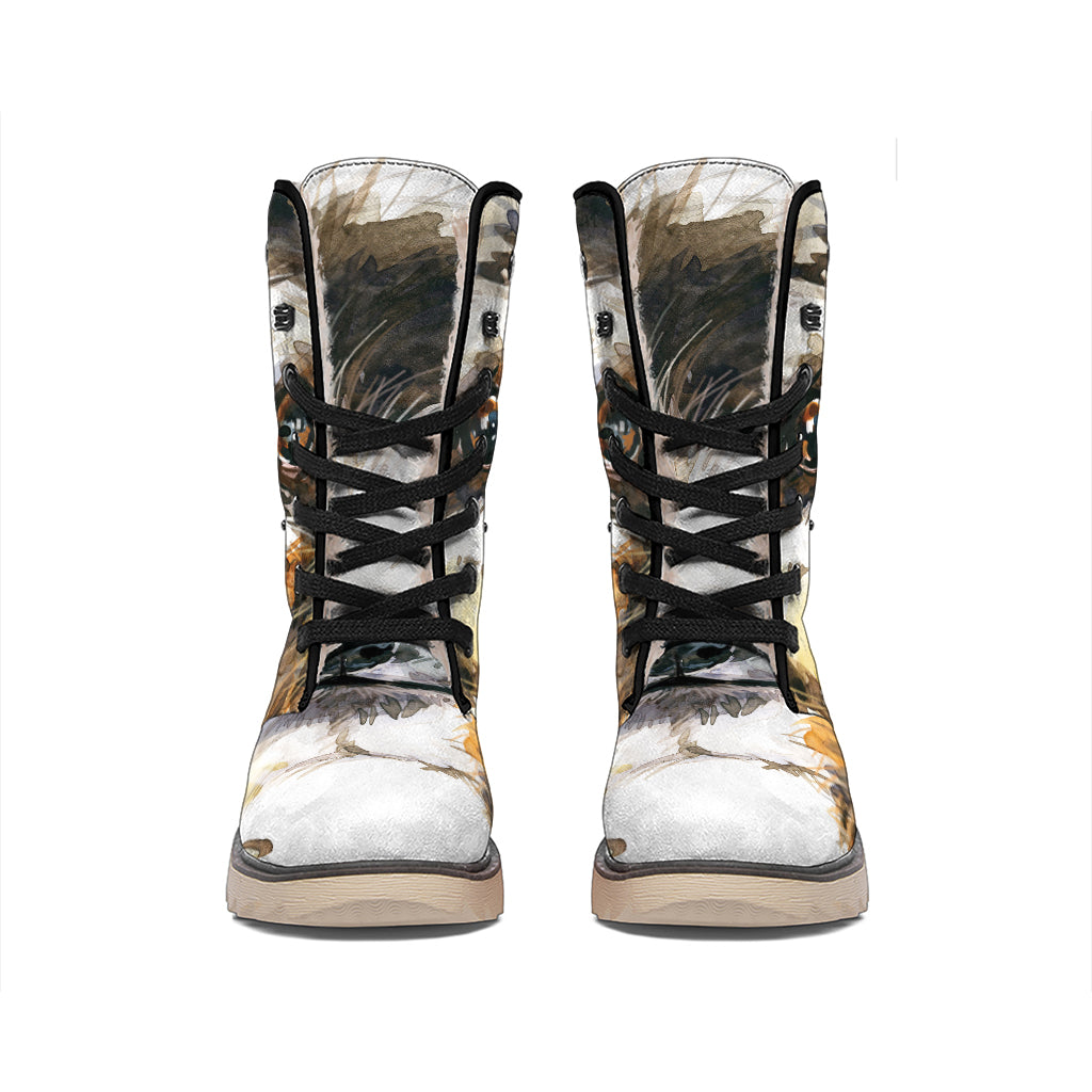 Watercolor Sloth Print Winter Boots