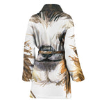 Watercolor Sloth Print Women's Bathrobe