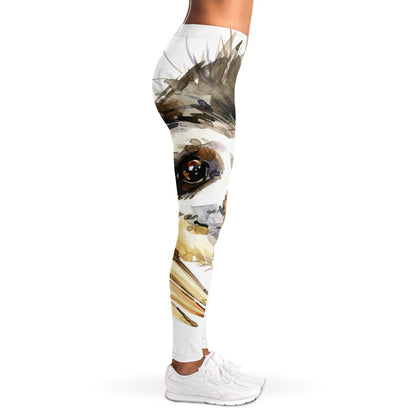 Watercolor Sloth Print Women's Leggings
