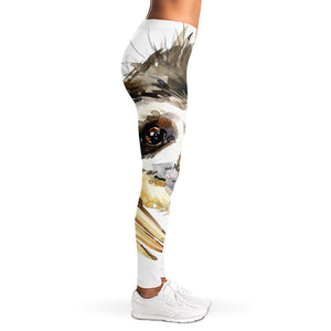 Watercolor Sloth Print Women's Leggings