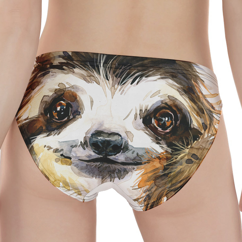 Watercolor Sloth Print Women's Panties