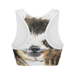 Watercolor Sloth Print Women's Sports Bra