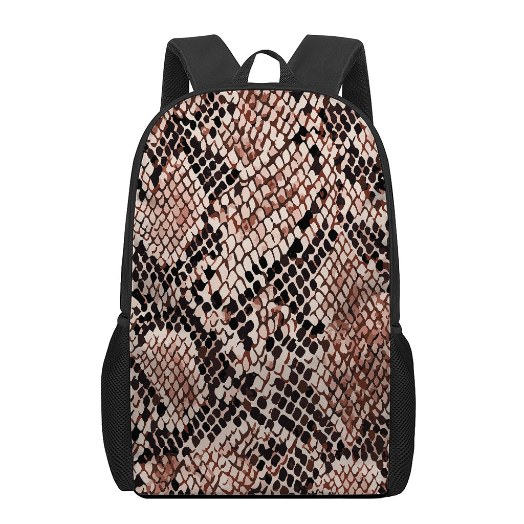 Watercolor Snakeskin Print 17 Inch Backpack