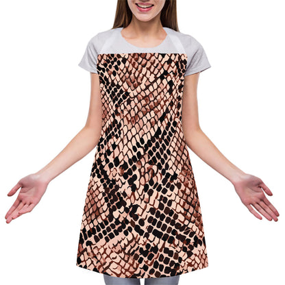 Watercolor Snakeskin Print Adjustable Apron