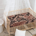 Watercolor Snakeskin Print Baby Crib Sheet