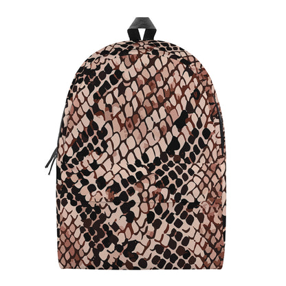 Watercolor Snakeskin Print Backpack