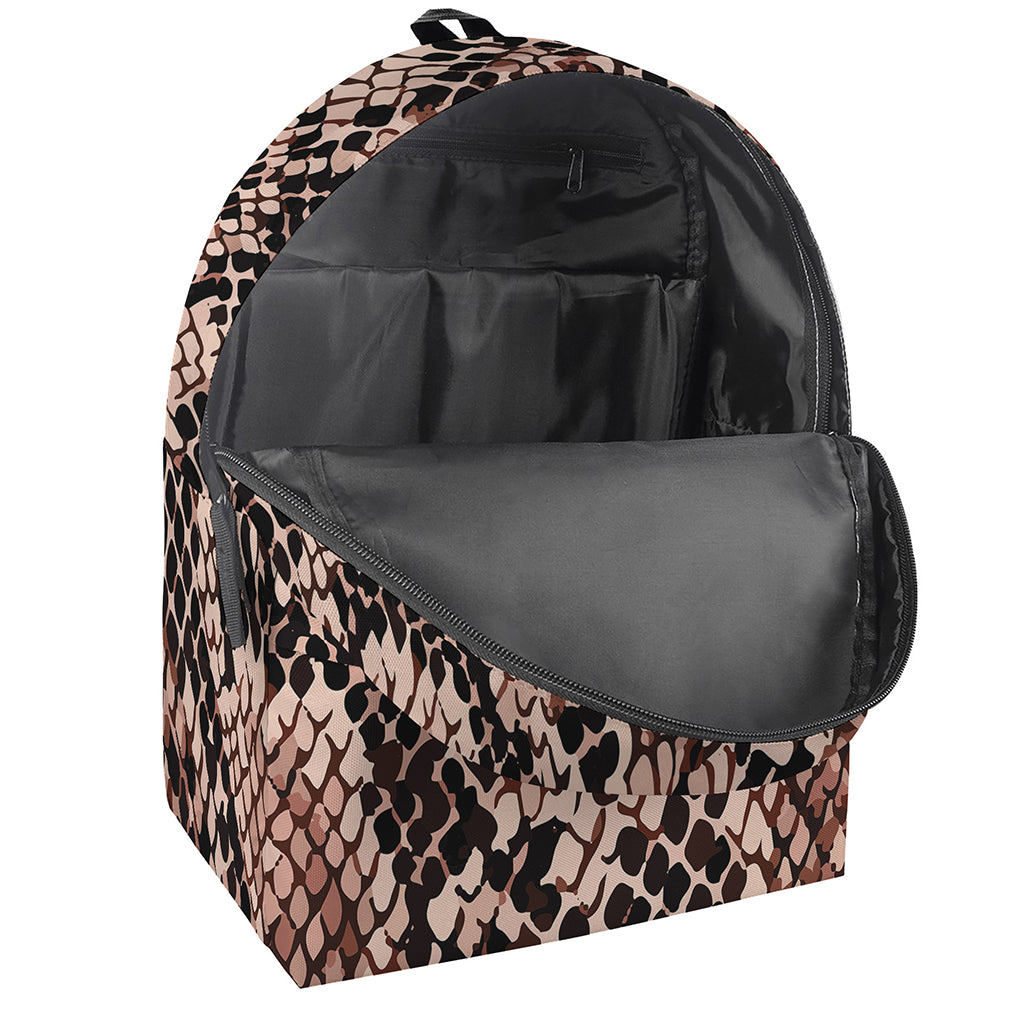 Watercolor Snakeskin Print Backpack