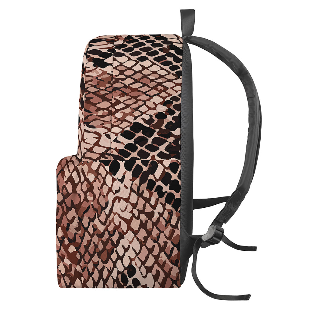 Watercolor Snakeskin Print Backpack