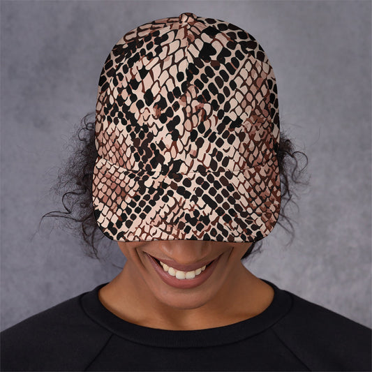 Watercolor Snakeskin Print Baseball Cap
