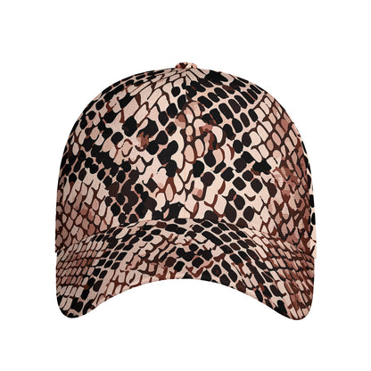 Watercolor Snakeskin Print Baseball Cap