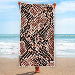Watercolor Snakeskin Print Beach Towel
