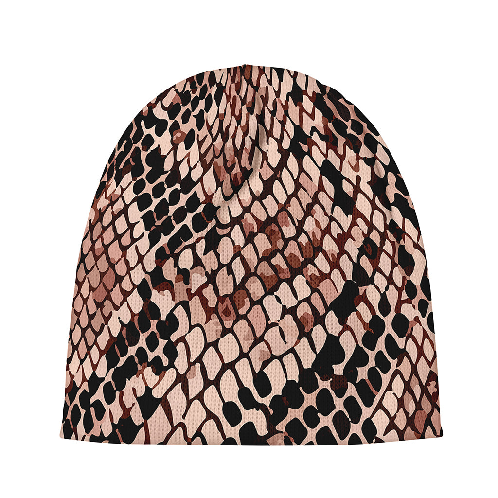 Watercolor Snakeskin Print Beanie
