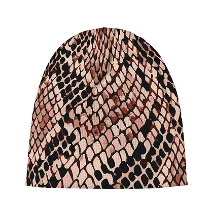 Watercolor Snakeskin Print Beanie