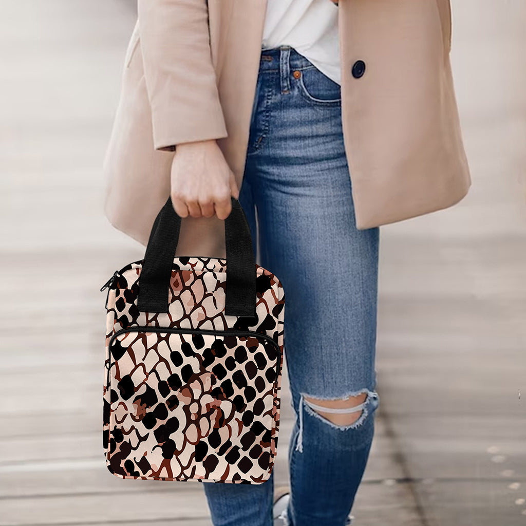 Watercolor Snakeskin Print Bible Tote Bag