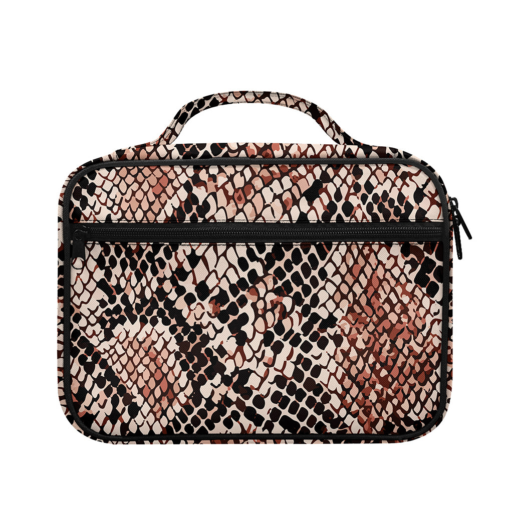 Watercolor Snakeskin Print Briefcase Bible Bag