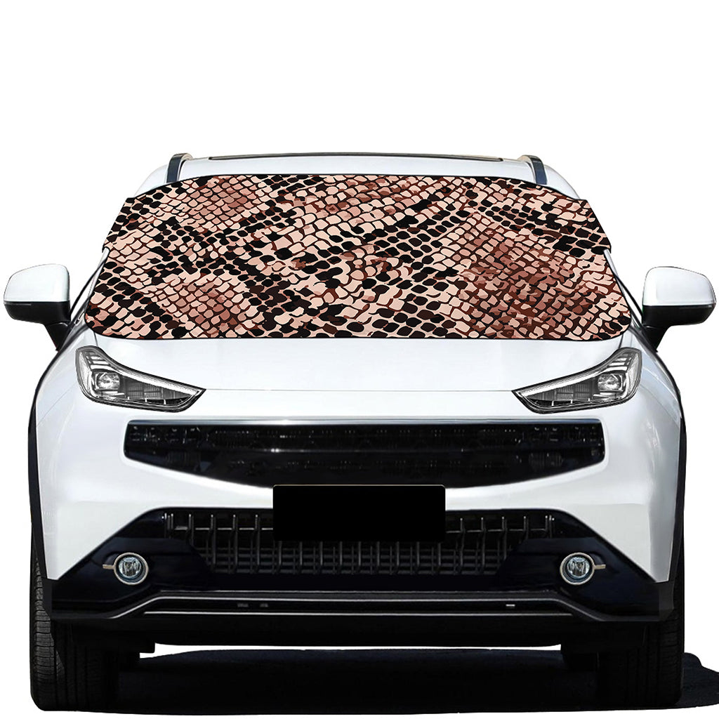 Watercolor Snakeskin Print Car Windshield Snow Cover