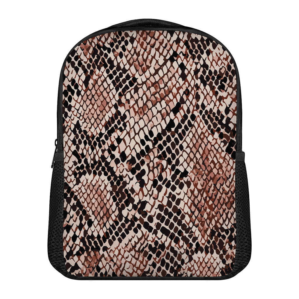 Watercolor Snakeskin Print Casual Backpack