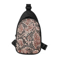 Watercolor Snakeskin Print Sling Bag