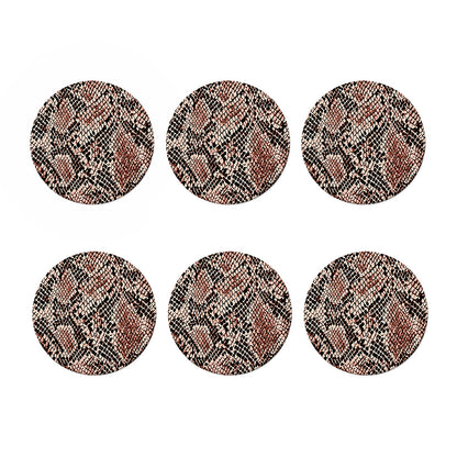 Watercolor Snakeskin Print Coaster Set