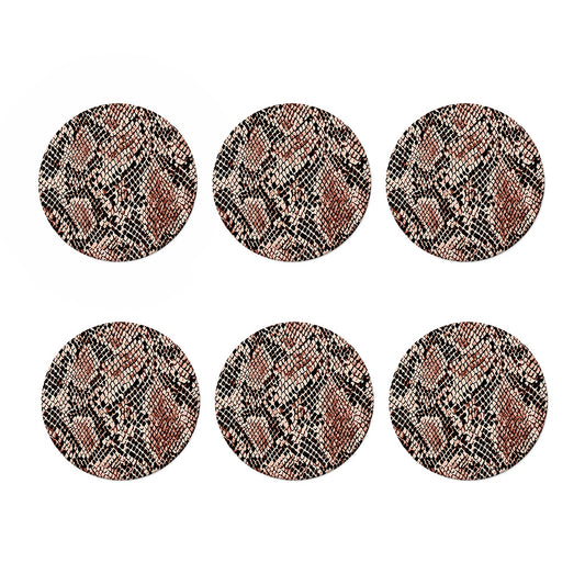 Watercolor Snakeskin Print Coaster Set