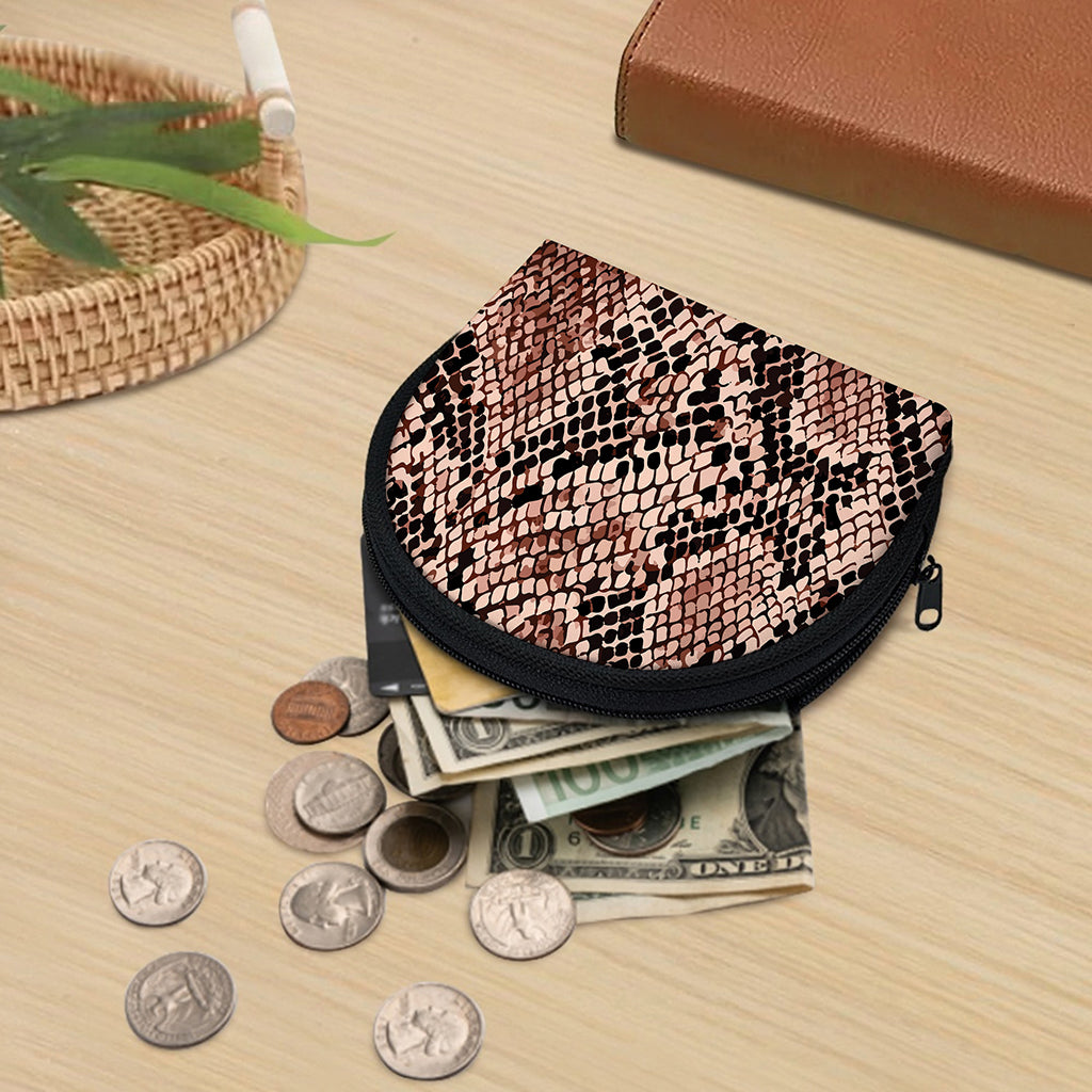 Watercolor Snakeskin Print Coin Purse