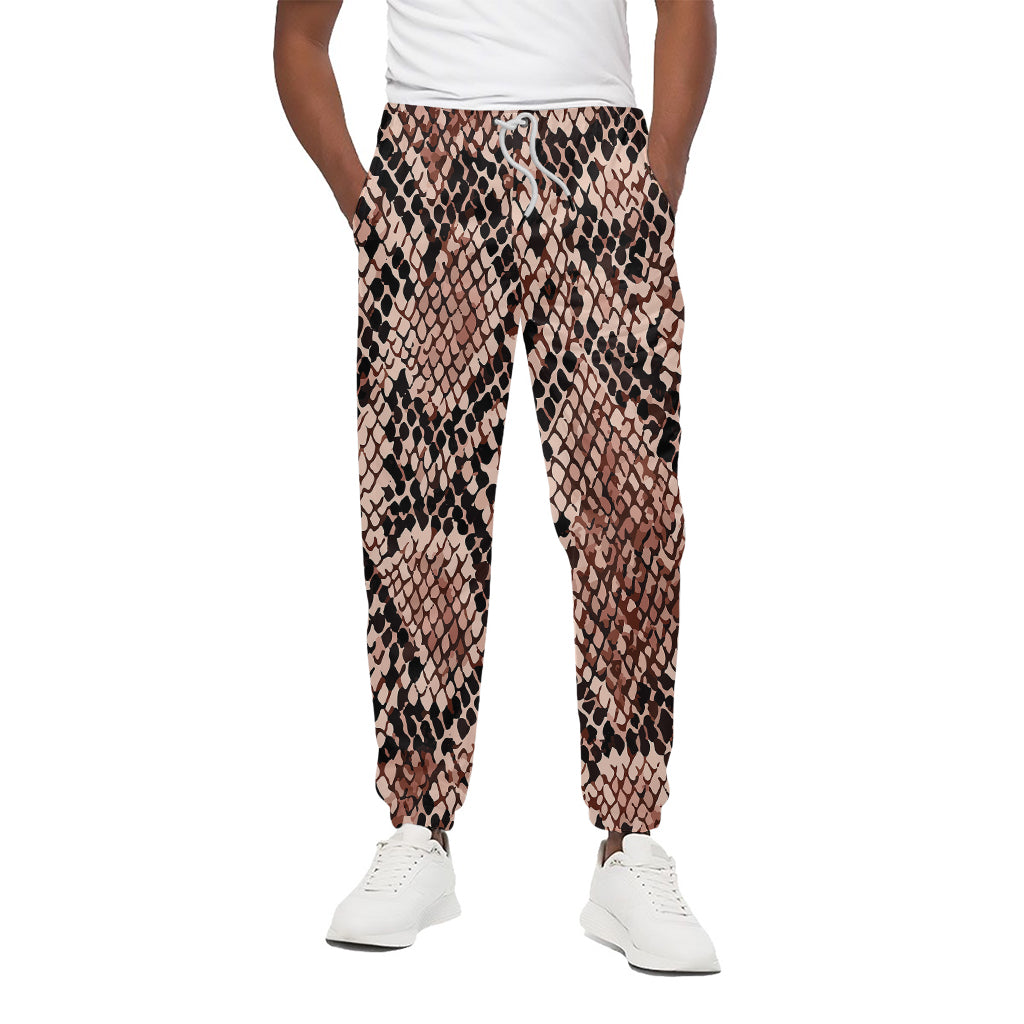 Watercolor Snakeskin Print Cotton Pants