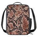 Watercolor Snakeskin Print Crossbody Lunch Bag
