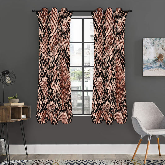 Watercolor Snakeskin Print Curtain