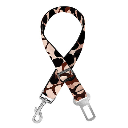 Watercolor Snakeskin Print Dog Seat Belt
