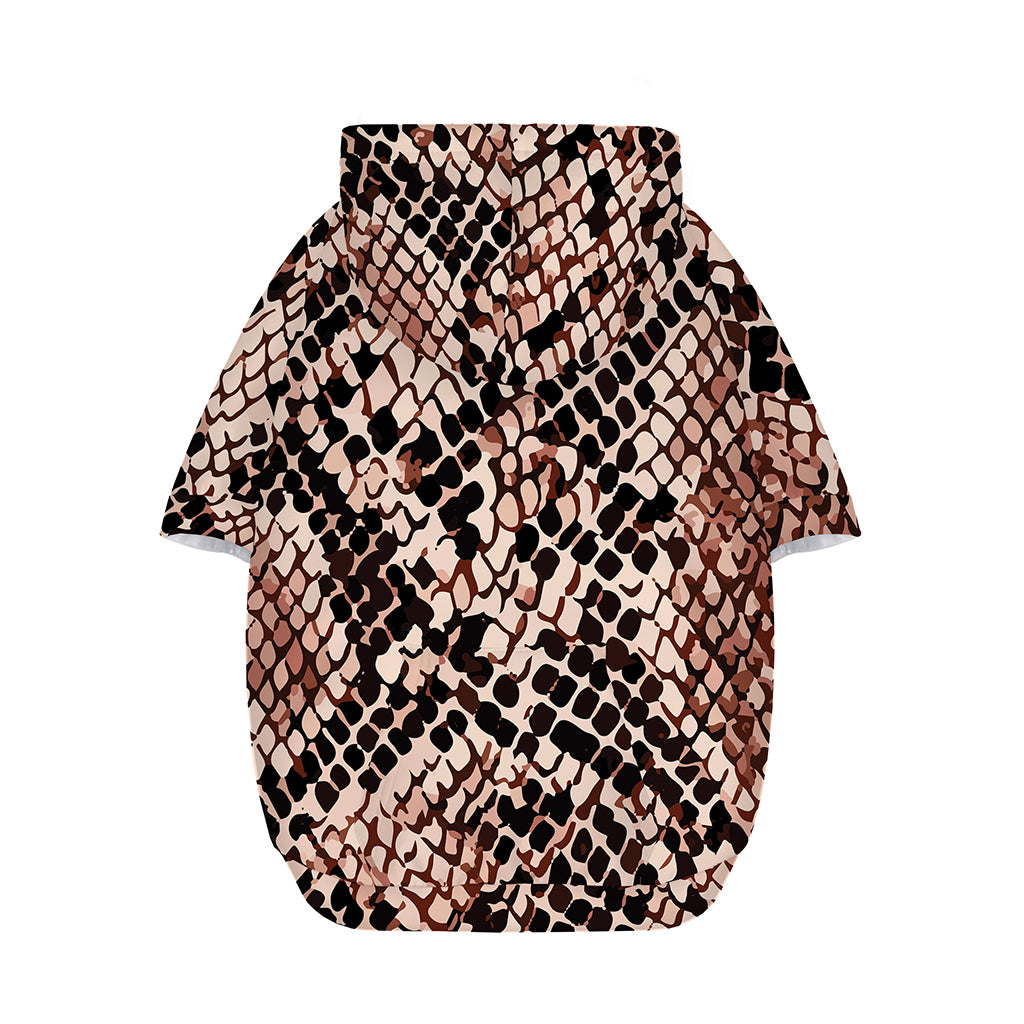 Watercolor Snakeskin Print Dog Zip Up Hoodie