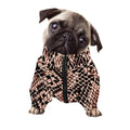 Watercolor Snakeskin Print Dog Zip Up Jacket
