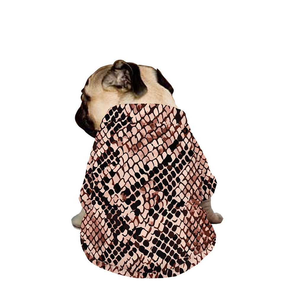 Watercolor Snakeskin Print Dog Zip Up Jacket