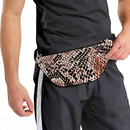 Watercolor Snakeskin Print Fanny Pack