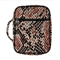 Watercolor Snakeskin Print Front Pocket Bible Bag