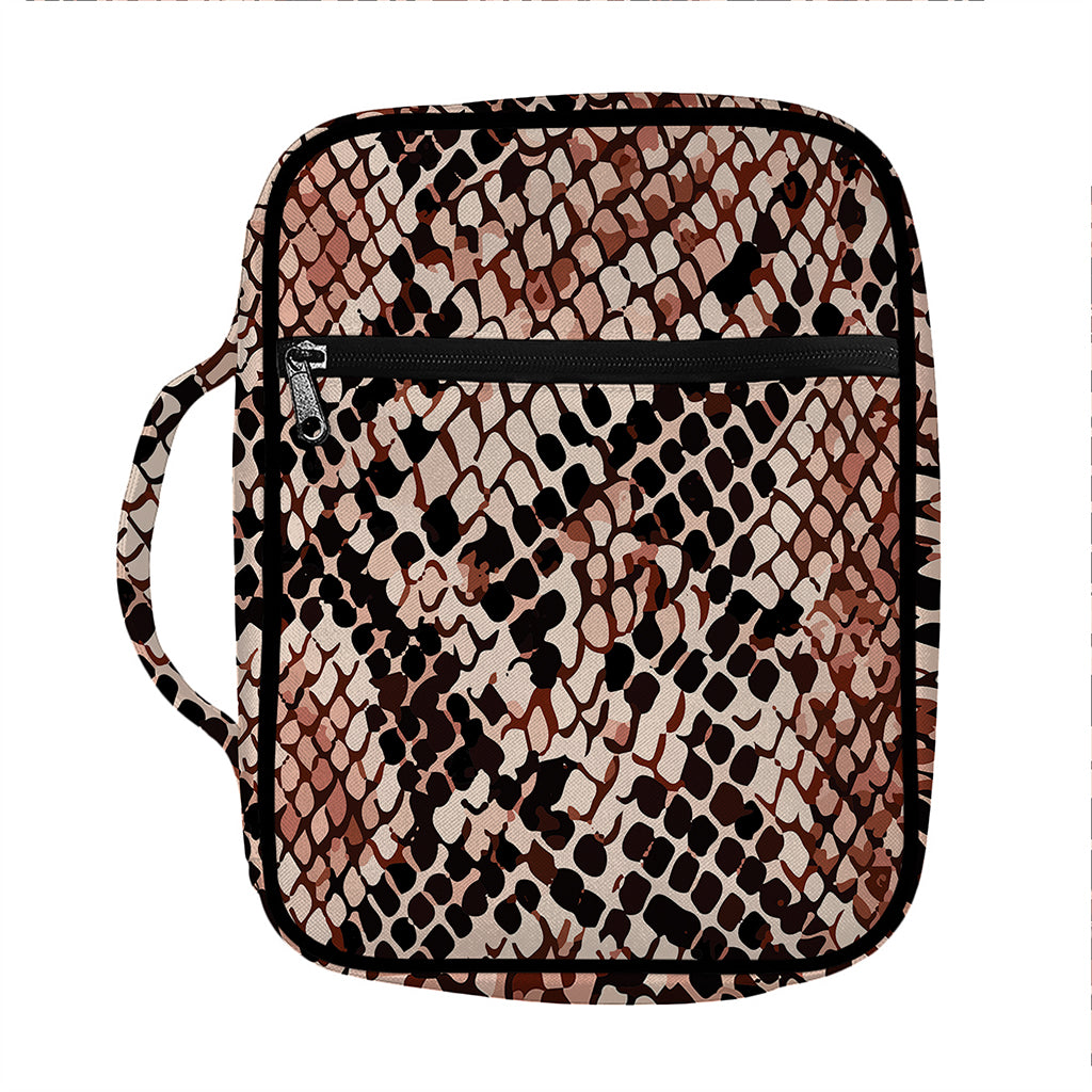 Watercolor Snakeskin Print Front Pocket Bible Bag