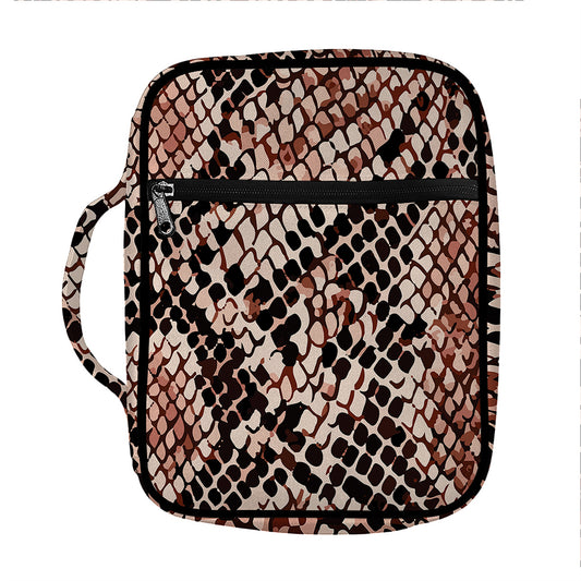 Watercolor Snakeskin Print Front Pocket Bible Bag