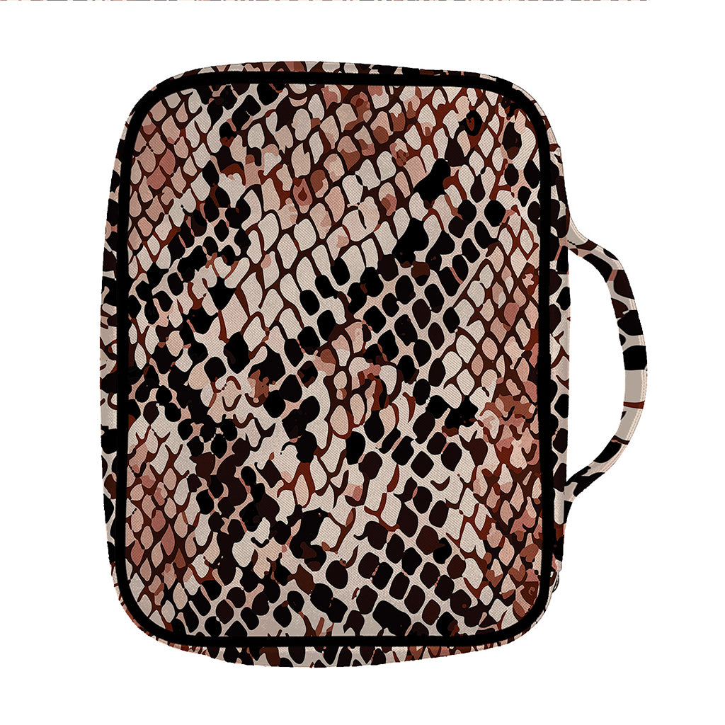 Watercolor Snakeskin Print Front Pocket Bible Bag