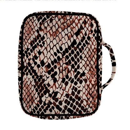 Watercolor Snakeskin Print Front Pocket Bible Bag