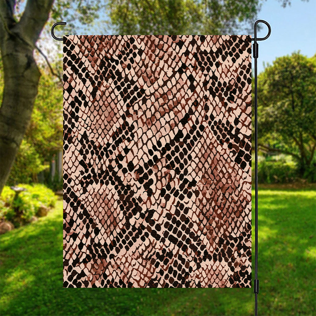 Watercolor Snakeskin Print Garden Flag