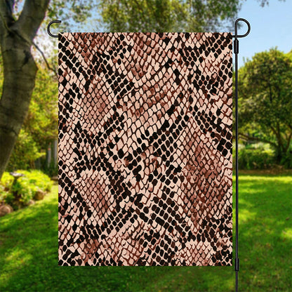 Watercolor Snakeskin Print Garden Flag