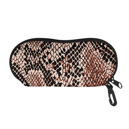 Watercolor Snakeskin Print Glasses Case