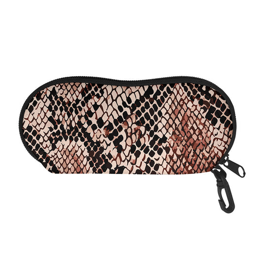 Watercolor Snakeskin Print Glasses Case