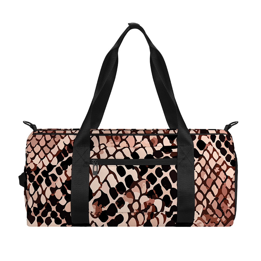 Watercolor Snakeskin Print Gym Bag