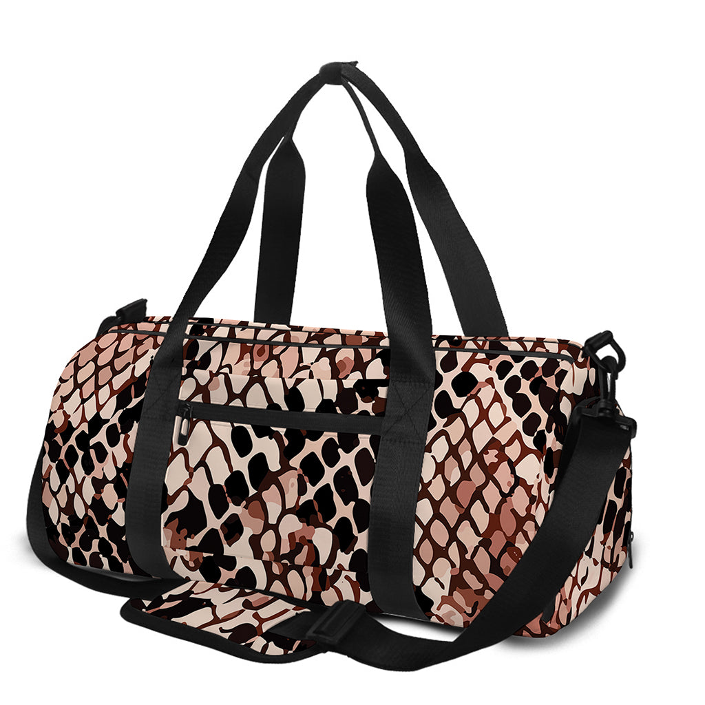Watercolor Snakeskin Print Gym Bag