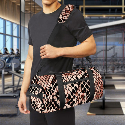 Watercolor Snakeskin Print Gym Bag