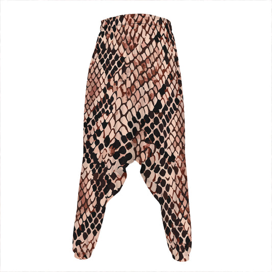 Watercolor Snakeskin Print Hammer Pants