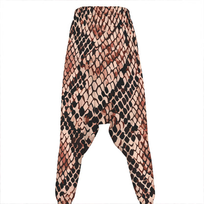 Watercolor Snakeskin Print Hammer Pants