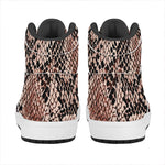 Watercolor Snakeskin Print High Top Leather Sneakers