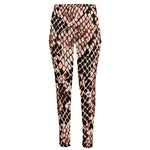 Watercolor Snakeskin Print High-Waisted Pocket Leggings
