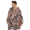 Watercolor Snakeskin Print Hoodie Blanket